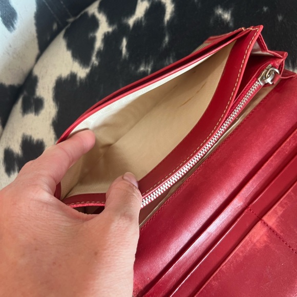 PRADA Beige & Red Fabric Long Wallet - Picture 11 of 14